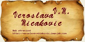 Veroslava Micaković vizit kartica